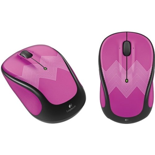 Logitech M325c Purple Zigzag Wireless Optical Mouse