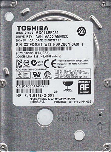 Toshiba MQ01ABF032H 320 GB 2.5" 5400 RPM Hybrid Internal Hard Drive