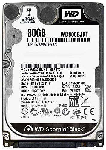 Western Digital Scorpio Black 80 GB 2.5" 7200 RPM Internal Hard Drive